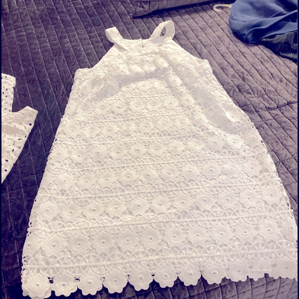 White eyelet dress